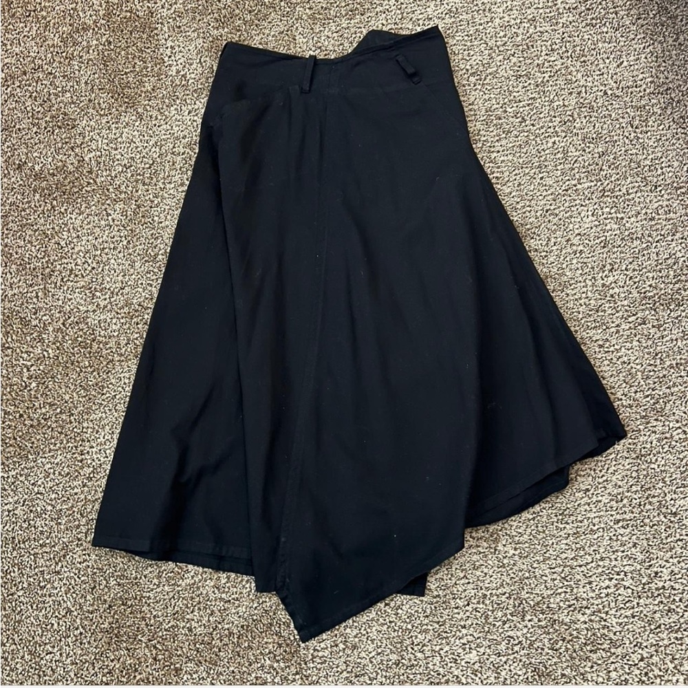 Y’s black asymmetrical midi maxi skirt